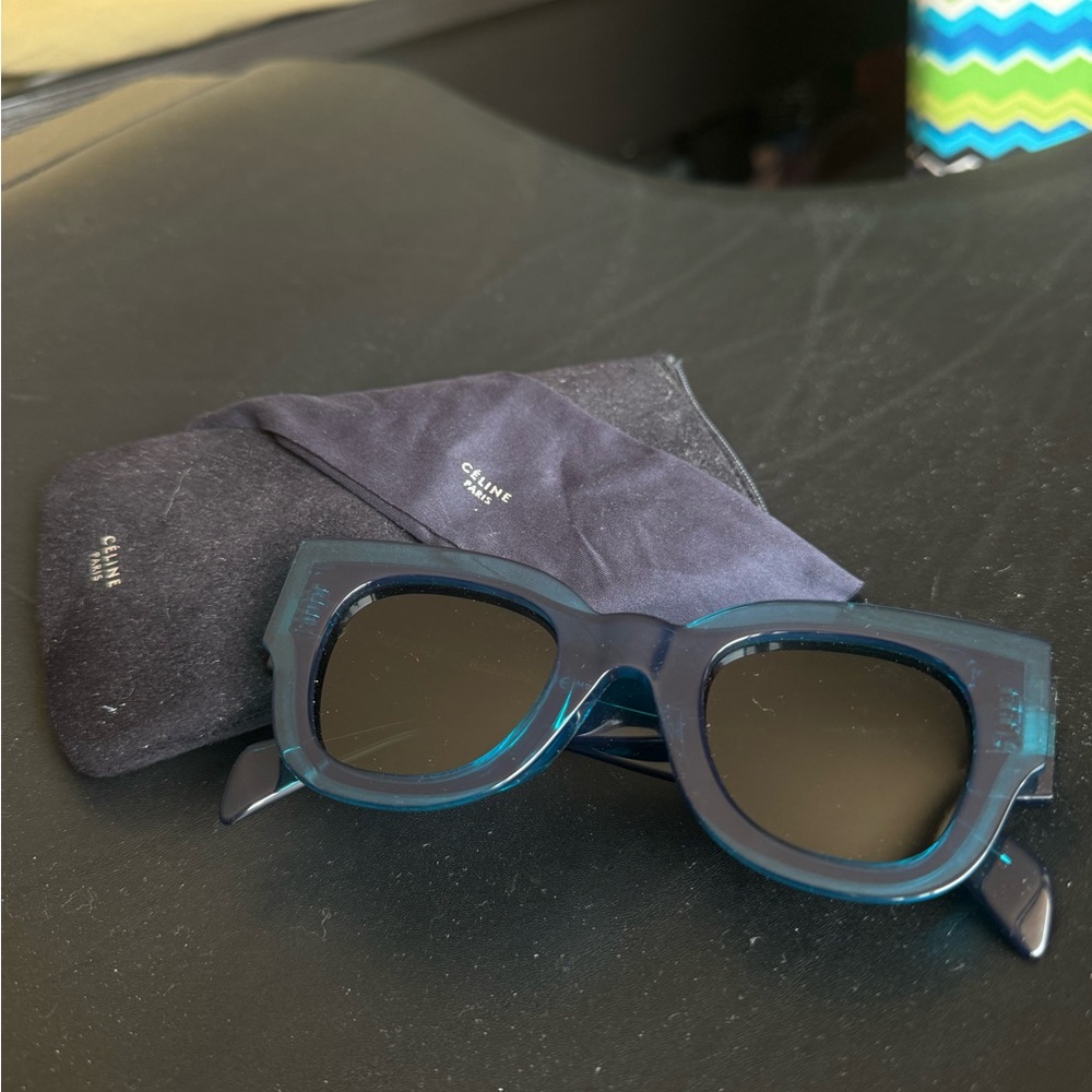 Celine Transparent Blue Sunglasses with Case